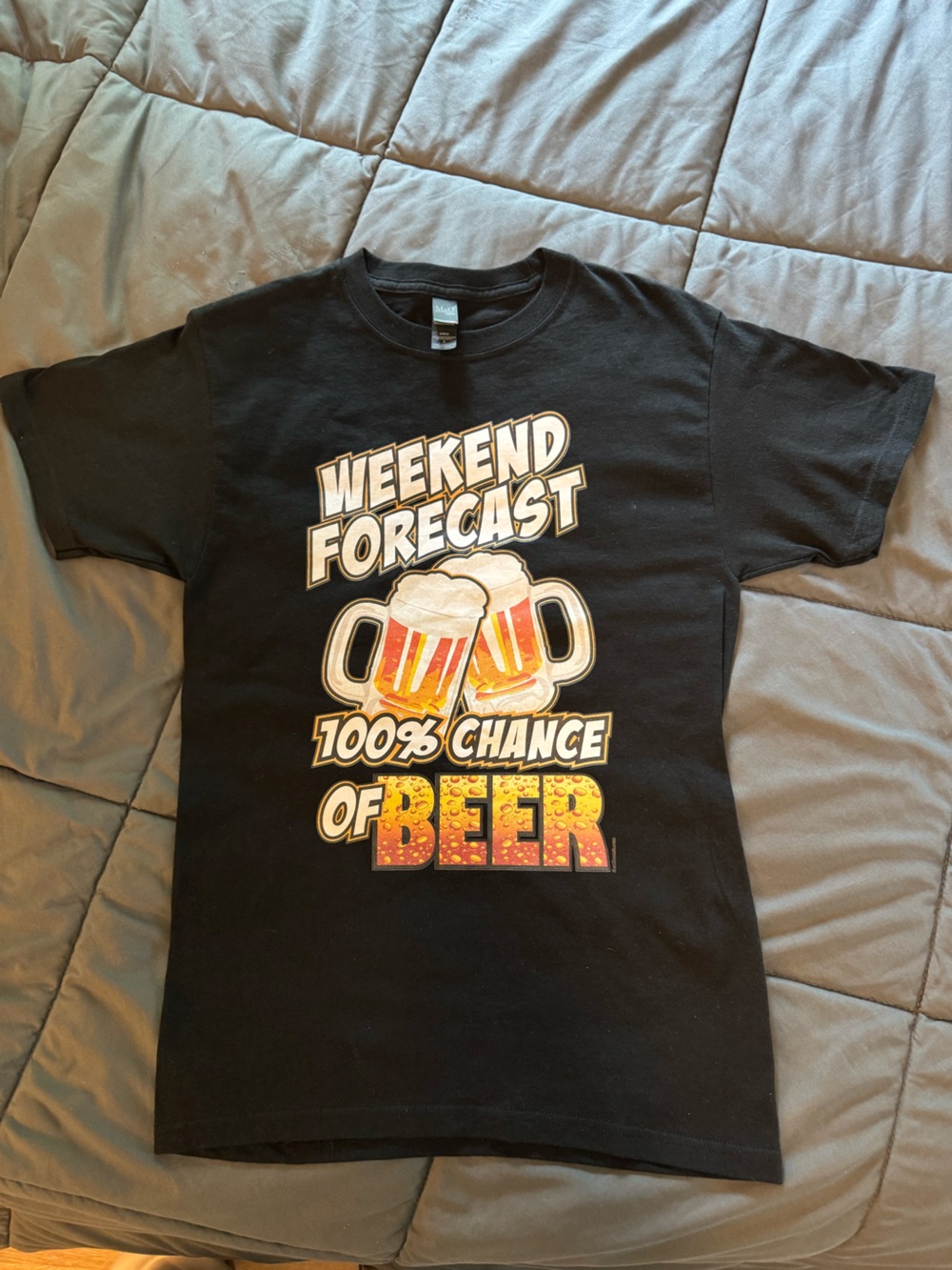 Weekend Forecast Cold Beer Graphic Tee - Black